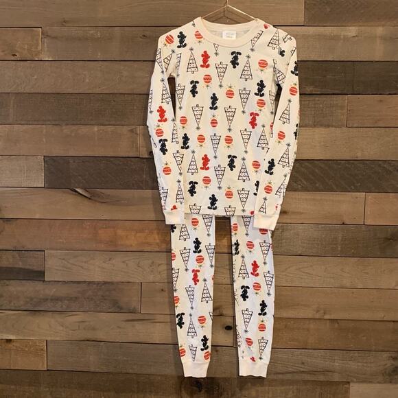 Hanna Andersson x Disney Girls' Mickey Mouse Cotton Christmas Pajama PJ Set - Picture 2 of 8